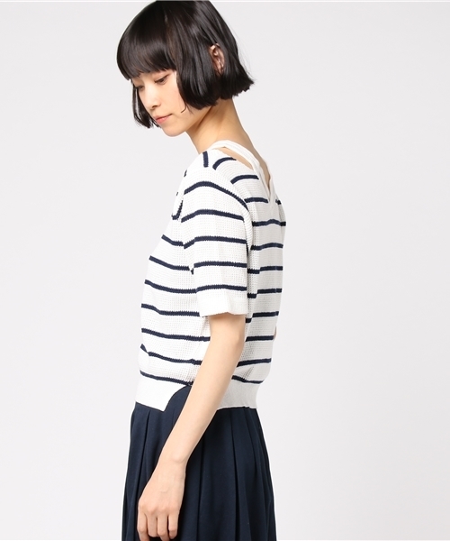 laboratory work（ラボラトリーワーク）の「ストラップ使いニットプルオーバー（ニット/セーター・レディース・その他3/グリーン/ピンクベージュ・MEDIUM）」の16枚目の写真