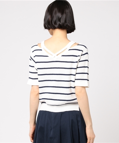 laboratory work（ラボラトリーワーク）の「ストラップ使いニットプルオーバー（ニット/セーター・レディース・その他3/グリーン/ピンクベージュ・MEDIUM）」の17枚目の写真