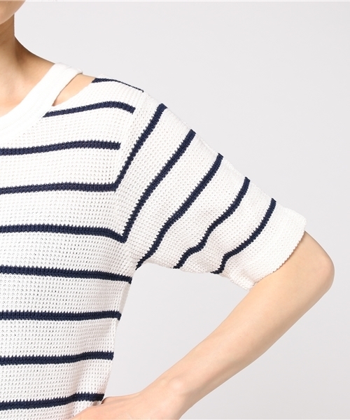 laboratory work（ラボラトリーワーク）の「ストラップ使いニットプルオーバー（ニット/セーター・レディース・その他3/グリーン/ピンクベージュ・MEDIUM）」の10枚目の写真