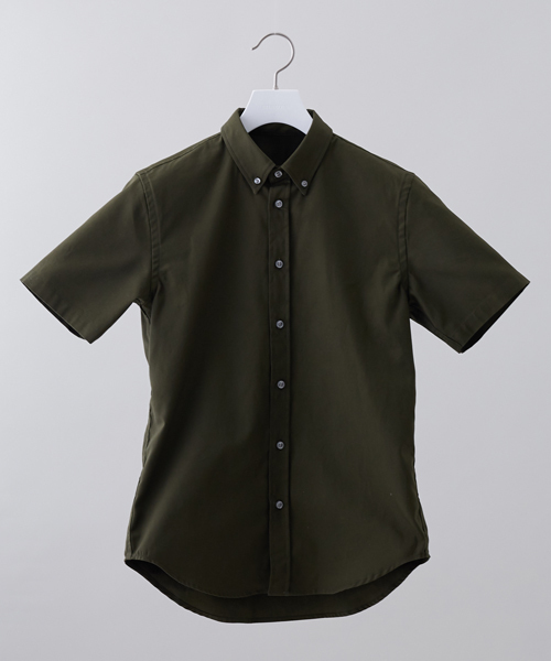 STUDIOUS（ステュディオス）の「カラーオックスハーフスリーブシャツ（シャツ/ブラウス・メンズ・ホワイト/ベージュ/ネイビー/オレンジ/カーキ・3/2/1）」の3枚目の写真