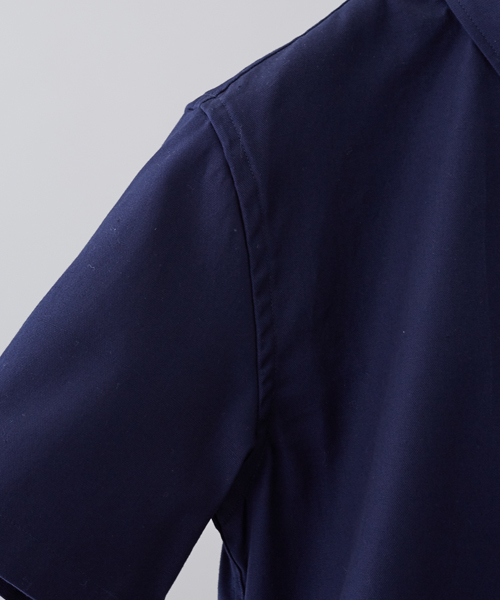 STUDIOUS（ステュディオス）の「カラーオックスハーフスリーブシャツ（シャツ/ブラウス・メンズ・ホワイト/ベージュ/ネイビー/オレンジ/カーキ・3/2/1）」の7枚目の写真