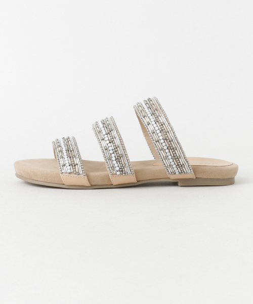 URBAN RESEARCH(アーバンリサーチ)の「UR ビーズコンフォートサンダル(サンダル・レディース・ベージュ/ブラック・38/37/36)」の4枚目の写真