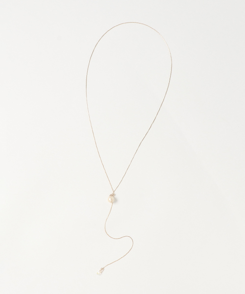 Q(キュー)の「スライドパールネックレス(ネックレス・レディース・ゴールド・ONE SIZE)」の5枚目の写真