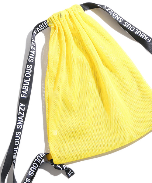 WEGO（ウィゴー）の「WEGO/プチプラメッシュナップザック（バックパック/リュック・レディース・ライム/ピンク/イエロー/オレンジ/ホワイト/ブラック/ブルー/グリーン/レッド/ライトピンク・FREE）」の6枚目の写真