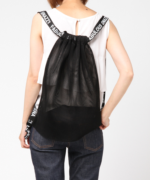 WEGO（ウィゴー）の「WEGO/プチプラメッシュナップザック（バックパック/リュック・レディース・ライム/ピンク/イエロー/オレンジ/ホワイト/ブラック/ブルー/グリーン/レッド/ライトピンク・FREE）」の14枚目の写真