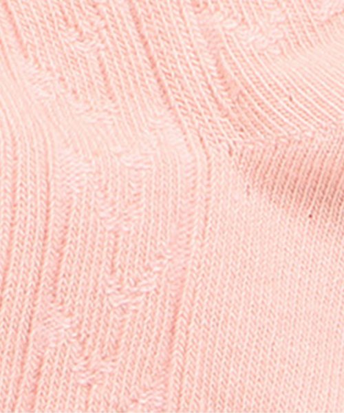 Ampersand（アンパサンド）の「女の子リボン付きソックス（ソックス/靴下・キッズ・ブラック/ネイビー/サーモンピンク・12/15 /18/21）」の6枚目の写真