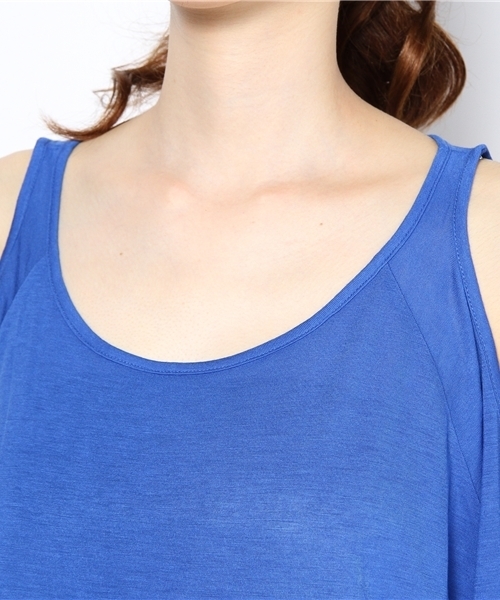 LOVE BOAT(ラブ・ボート)の「肩アキ2WAY TOPS(Tシャツ/カットソー・レディース・ブルー系/ブラック系/ホワイト系・FREE)」の6枚目の写真