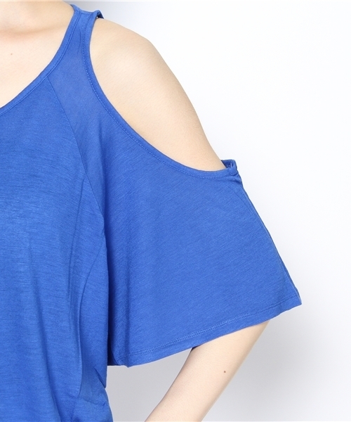 LOVE BOAT(ラブ・ボート)の「肩アキ2WAY TOPS(Tシャツ/カットソー・レディース・ブルー系/ブラック系/ホワイト系・FREE)」の7枚目の写真