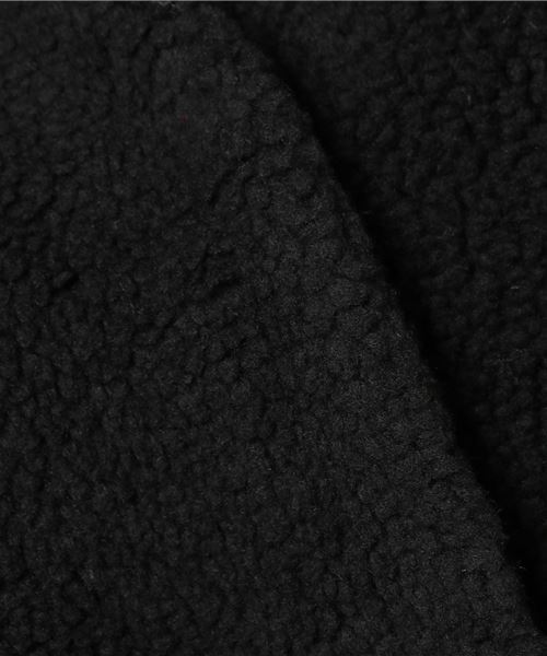 earth music&ecology（アースミュージックアンドエコロジー）の「・ボアショートコート（ノーカラージャケット・レディース・キャメル/アイボリー/ブラック・FREE）」の11枚目の写真