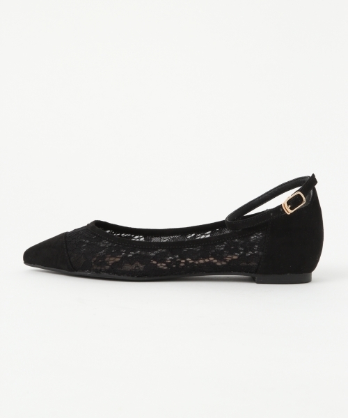 A part by（アパートバイ）の「チュールレースフラットシューズ 785811（パンプス・レディース・ブラック/ブラック系その他・MEDIUM/LARGE）」の3枚目の写真