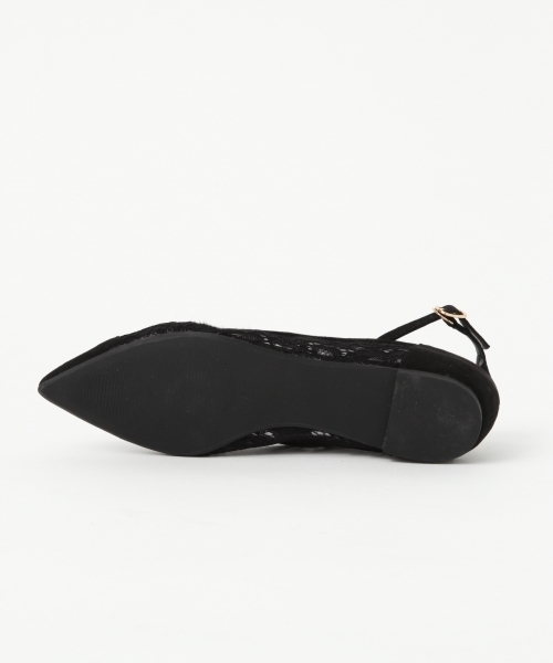 A part by（アパートバイ）の「チュールレースフラットシューズ 785811（パンプス・レディース・ブラック/ブラック系その他・MEDIUM/LARGE）」の5枚目の写真