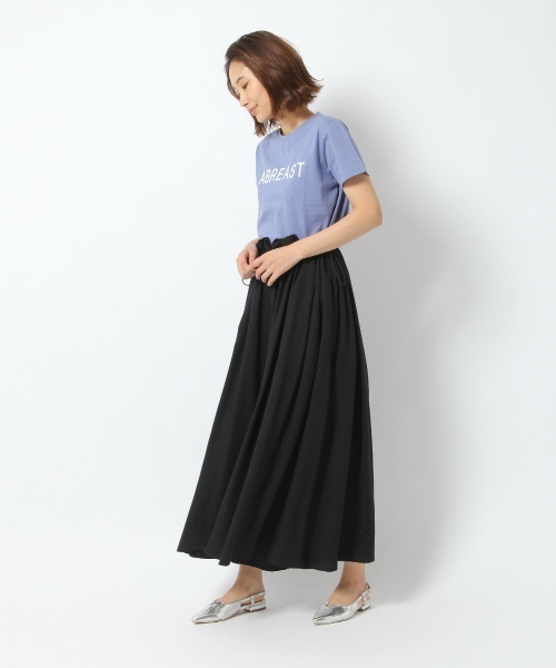 laboratory work（ラボラトリーワーク）の「シルケット天竺ロゴプリントTシャツ（Tシャツ/カットソー・レディース・オフホワイト/ブラック/ブルー・MEDIUM）」の12枚目の写真