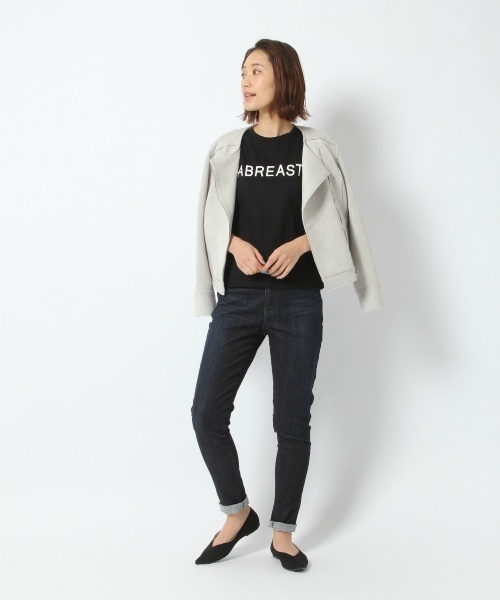 laboratory work（ラボラトリーワーク）の「シルケット天竺ロゴプリントTシャツ（Tシャツ/カットソー・レディース・オフホワイト/ブラック/ブルー・MEDIUM）」の10枚目の写真