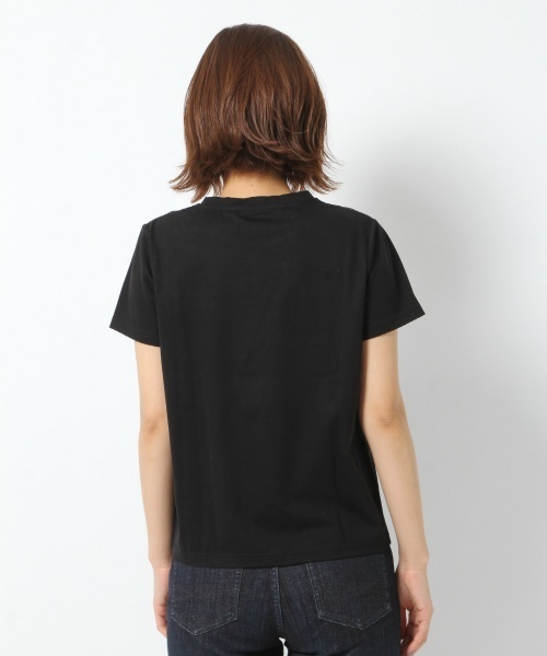 laboratory work（ラボラトリーワーク）の「シルケット天竺ロゴプリントTシャツ（Tシャツ/カットソー・レディース・オフホワイト/ブラック/ブルー・MEDIUM）」の14枚目の写真