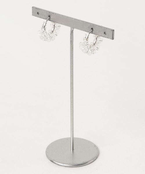 tone(トーン)の「【marinaJEWELRY】SV925SF/Crystal Quartz wrapped pierced earring(ピアス(両耳用)・レディース・その他・S)」の4枚目の写真