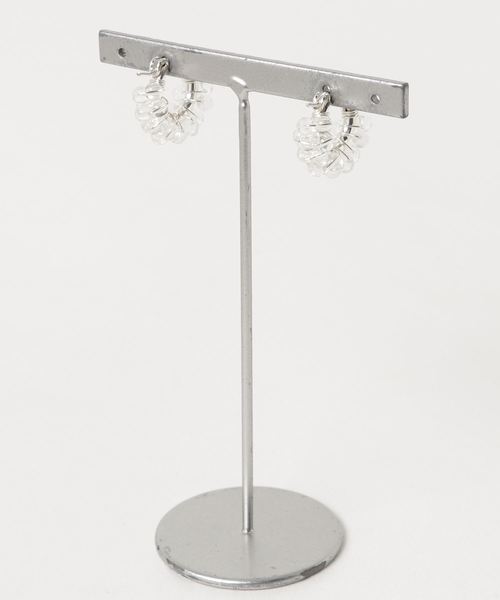 tone(トーン)の「【marinaJEWELRY】SV925SF/Crystal Quartz wrapped pierced earring(ピアス(両耳用)・レディース・その他・S)」の2枚目の写真