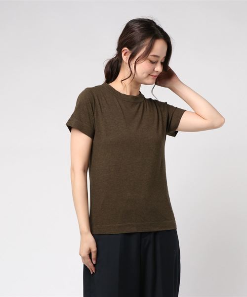 homspun（ホームスパン）の「homspun / 半袖 Tシャツ ＜WOMEN＞（Tシャツ/カットソー・レディース・ホワイト/ブラック/ブラウン/グリーン・SMALL/MEDIUM）」の3枚目の写真