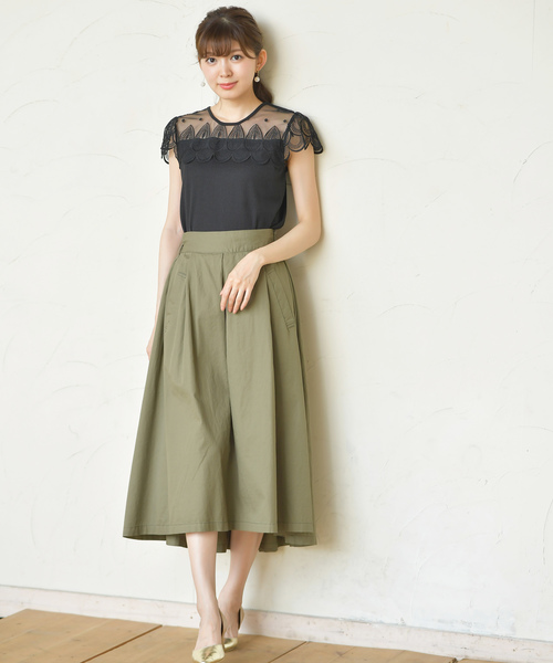 rps（アールピーエス）の「オーバーレーステレコ半袖カットプルオーバー（Tシャツ/カットソー・レディース・オフホワイト/ブラック・M）」の3枚目の写真