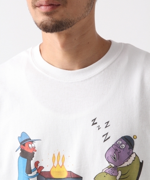 RAGEBLUE（レイジブルー）の「【RAGEBLUE×RYU AMBE】COLLABORATION T-shirts/809196（Tシャツ/カットソー・メンズ・ホワイト/ブラック/ベージュ・LARGE/MEDIUM）」の9枚目の写真