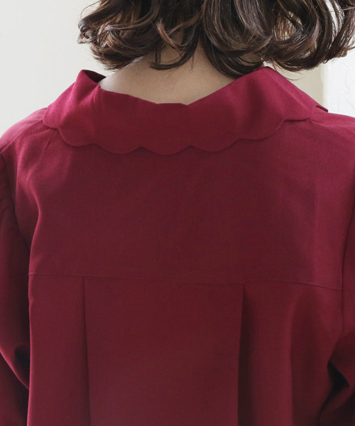 OLIVE des OLIVE（オリーブデオリーブ）の「スカラップ襟ブラウス（シャツ/ブラウス・レディース・オフホワイト/ベージュ/ボルドー・FREE）」の15枚目の写真