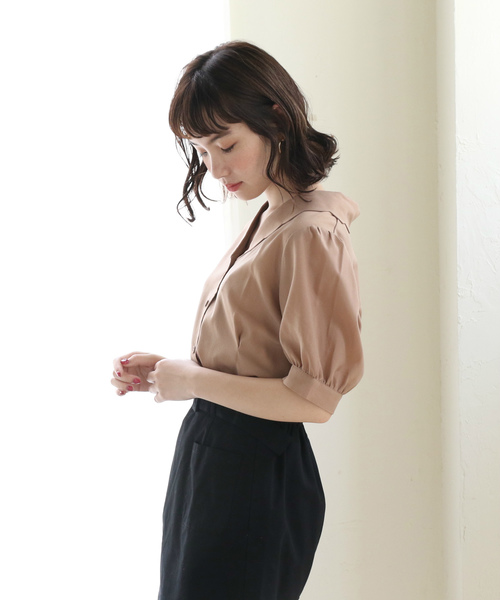 OLIVE des OLIVE（オリーブデオリーブ）の「スカラップ襟ブラウス（シャツ/ブラウス・レディース・オフホワイト/ベージュ/ボルドー・FREE）」の21枚目の写真