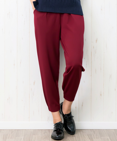 mili an deni（ミリアンデニ）の「ペアスキンジョガーパンツ（その他パンツ・レディース・アイボリー/スミクロ/ブラック/チャコールグレー/ダークグリーン/アッシュグレー/ネイビー/ワイン/ダークグレー/エメラルド/オフホワイト/ピンク/ブルー・L/LL/M）」の13枚目の写真