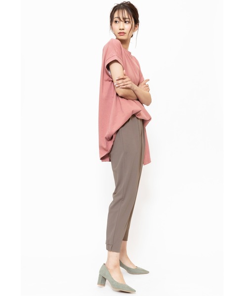 mili an deni（ミリアンデニ）の「ペアスキンジョガーパンツ（その他パンツ・レディース・アイボリー/スミクロ/ブラック/チャコールグレー/ダークグリーン/アッシュグレー/ネイビー/ワイン/ダークグレー/エメラルド/オフホワイト/ピンク/ブルー・L/LL/M）」の22枚目の写真