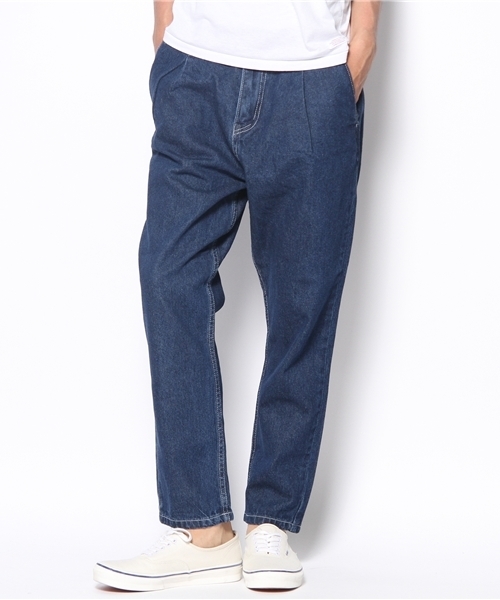 WEGO（ウィゴー）の「裏プリントデニムパンツ（デニムパンツ・メンズ・ダークインディゴブルー/ライトインディゴブルー・MEDIUM）」の2枚目の写真