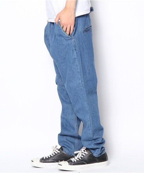 WEGO（ウィゴー）の「裏プリントデニムパンツ（デニムパンツ・メンズ・ダークインディゴブルー/ライトインディゴブルー・MEDIUM）」の3枚目の写真