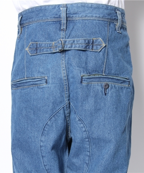 WEGO（ウィゴー）の「裏プリントデニムパンツ（デニムパンツ・メンズ・ダークインディゴブルー/ライトインディゴブルー・MEDIUM）」の6枚目の写真