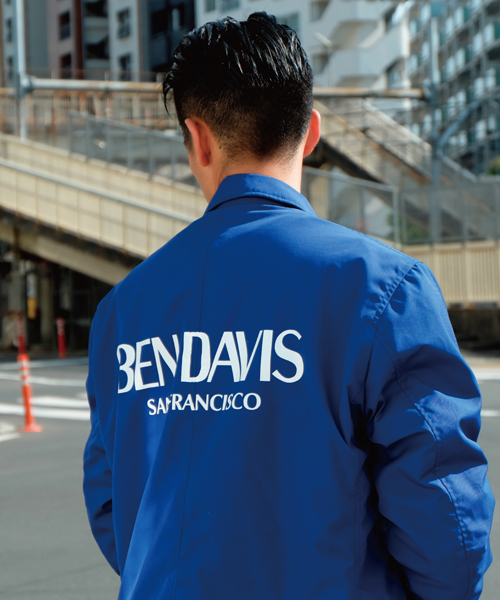 BEN DAVIS/PROJECT LINE（ベンデイビスプロジェクトライン）の「BENDAVIS PROJECTLINE LONG COACH JACKET/ベンデイビス ロング丈コーチジャケット（ナイロンジャケット・メンズ・ブラック/ベージュ/ネイビー/ブルー・MEDIUM/LARGE/X-LARGE）」の7枚目の写真
