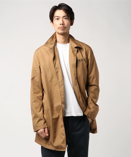 BEN DAVIS/PROJECT LINE（ベンデイビスプロジェクトライン）の「BENDAVIS PROJECTLINE LONG COACH JACKET/ベンデイビス ロング丈コーチジャケット（ナイロンジャケット・メンズ・ブラック/ベージュ/ネイビー/ブルー・MEDIUM/LARGE/X-LARGE）」の10枚目の写真