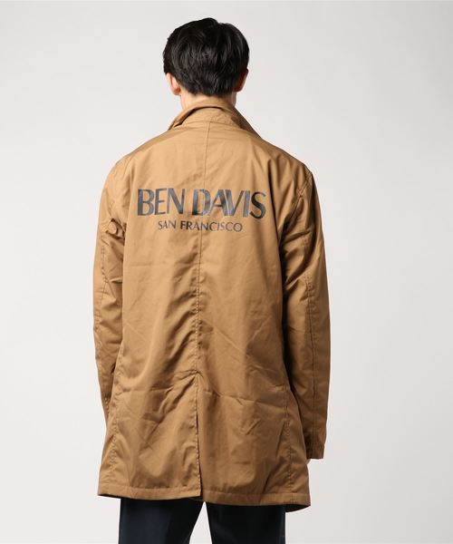 BEN DAVIS/PROJECT LINE（ベンデイビスプロジェクトライン）の「BENDAVIS PROJECTLINE LONG COACH JACKET/ベンデイビス ロング丈コーチジャケット（ナイロンジャケット・メンズ・ブラック/ベージュ/ネイビー/ブルー・MEDIUM/LARGE/X-LARGE）」の9枚目の写真