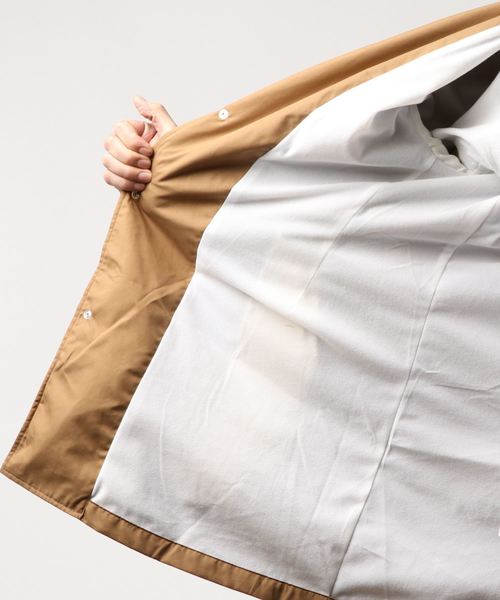 BEN DAVIS/PROJECT LINE（ベンデイビスプロジェクトライン）の「BENDAVIS PROJECTLINE LONG COACH JACKET/ベンデイビス ロング丈コーチジャケット（ナイロンジャケット・メンズ・ブラック/ベージュ/ネイビー/ブルー・MEDIUM/LARGE/X-LARGE）」の5枚目の写真