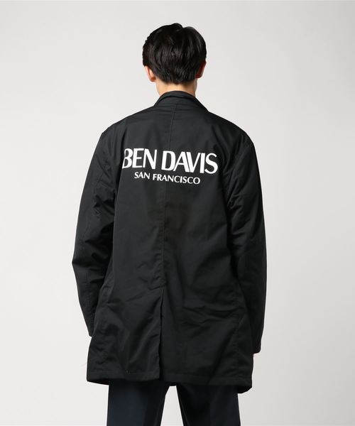 BEN DAVIS/PROJECT LINE（ベンデイビスプロジェクトライン）の「BENDAVIS PROJECTLINE LONG COACH JACKET/ベンデイビス ロング丈コーチジャケット（ナイロンジャケット・メンズ・ブラック/ベージュ/ネイビー/ブルー・MEDIUM/LARGE/X-LARGE）」の6枚目の写真