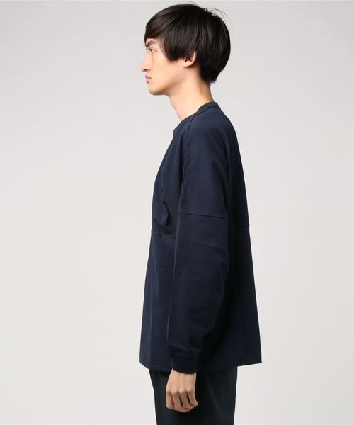 Burner(バーナー)の「【06 BURNER SELECT】ドロップショルダー切り替え無地ロンT(Tシャツ/カットソー・メンズ・ブラック/ベージュ/ネイビー/レッド/オフホワイト・LL/M/L)」の7枚目の写真
