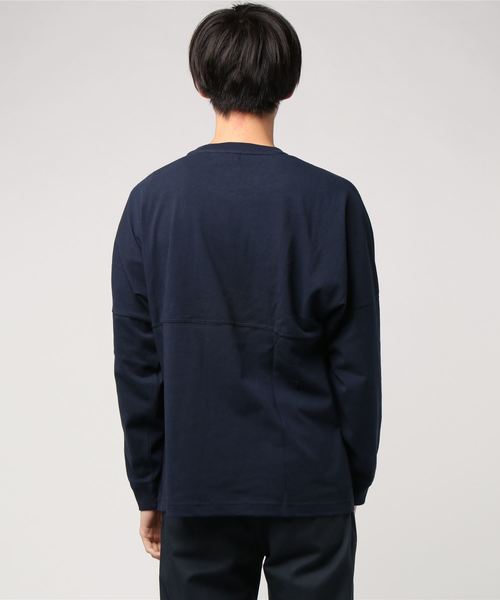 Burner(バーナー)の「【06 BURNER SELECT】ドロップショルダー切り替え無地ロンT(Tシャツ/カットソー・メンズ・ブラック/ベージュ/ネイビー/レッド/オフホワイト・LL/M/L)」の6枚目の写真