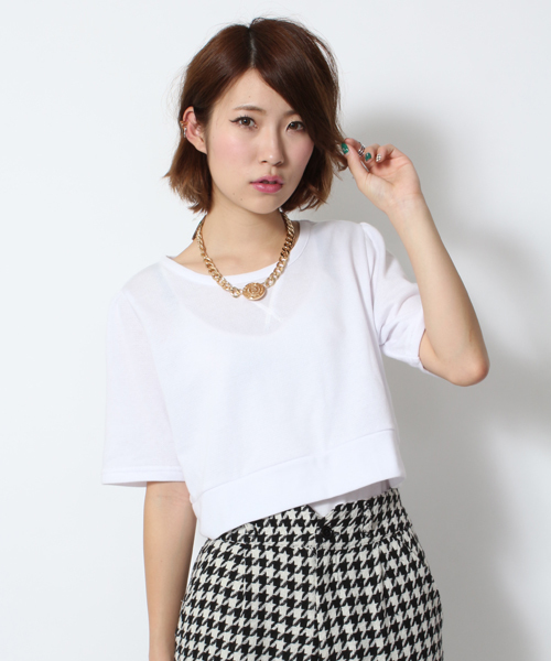 WEGO（ウィゴー）の「WEGO/シンプルプルオーバー（スウェット・レディース・ホワイト/ブラック/杢グレー・FREE）」の2枚目の写真