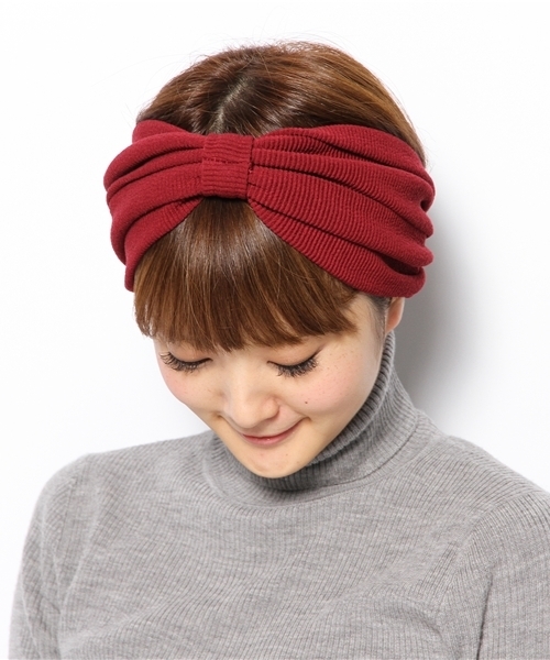 WEGO(ウィゴー)の「WEGO/リブヘアバンド(ヘアバンド・レディース・ブラック/ライトグレー/ネイビー/ワイン・FREE)」の5枚目の写真
