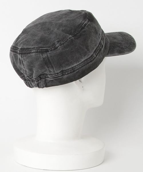 SHISKY（シスキー）の「ピグメント加工 ツイルワークキャップ（キャップ・メンズ・ブラック/ベージュ/カーキ/ネイビー・FREE）」の5枚目の写真