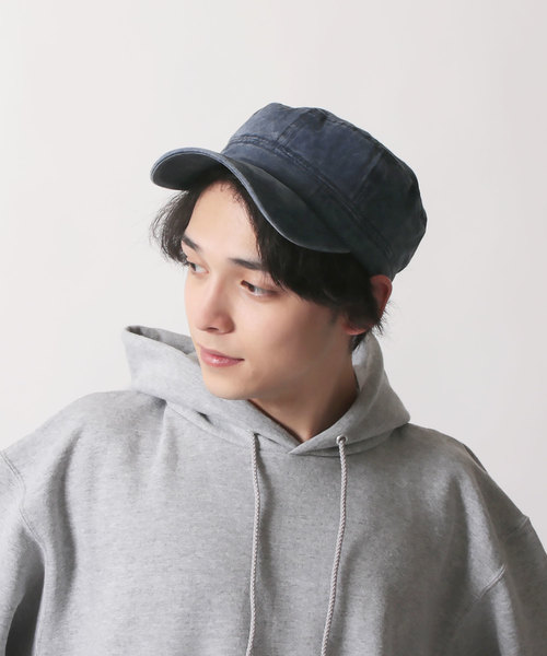 SHISKY（シスキー）の「ピグメント加工 ツイルワークキャップ（キャップ・メンズ・ブラック/ベージュ/カーキ/ネイビー・FREE）」の4枚目の写真