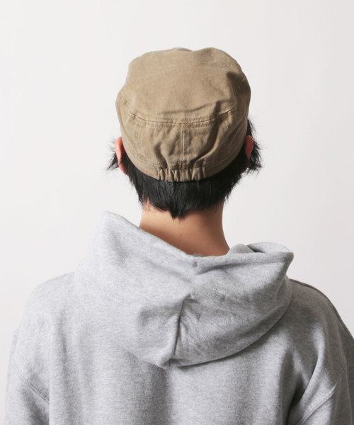 SHISKY（シスキー）の「ピグメント加工 ツイルワークキャップ（キャップ・メンズ・ブラック/ベージュ/カーキ/ネイビー・FREE）」の9枚目の写真