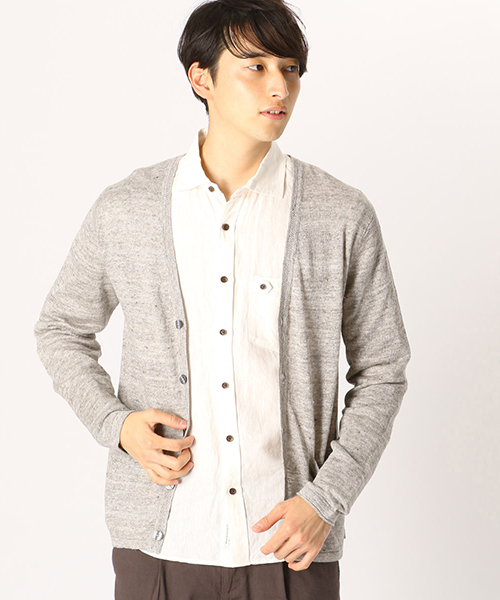 COMME CA ISM（コムサイズム）の「リネン Vネックカーディガン（カーディガン/ボレロ・メンズ・サックスブルー/ブラック/ライトグレー/グリーン・X-LARGE/MEDIUM/LARGE）」の16枚目の写真