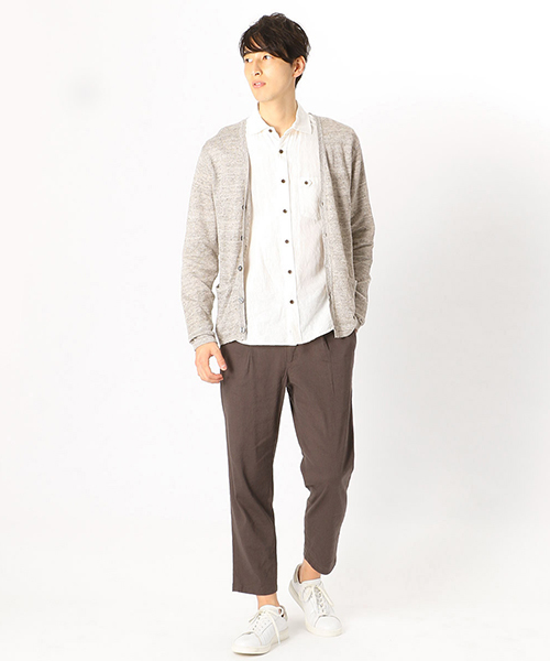 COMME CA ISM（コムサイズム）の「リネン Vネックカーディガン（カーディガン/ボレロ・メンズ・サックスブルー/ブラック/ライトグレー/グリーン・X-LARGE/MEDIUM/LARGE）」の13枚目の写真