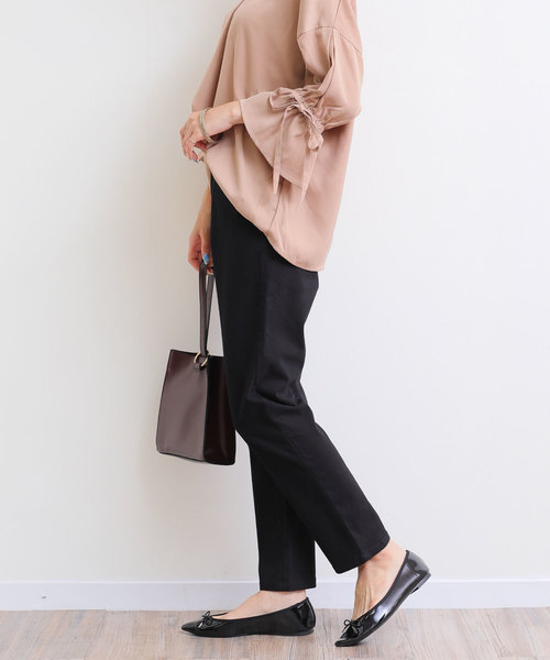 andme(アンドミー)の「ストレッチツイルチノロングパンツ(チノパンツ・レディース・チャコールグレー/ブラック/ベージュ/ネイビー/カーキ・M/L)」の12枚目の写真