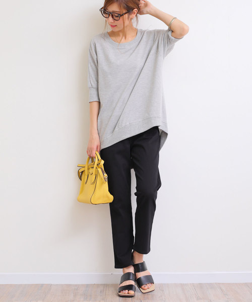 andme(アンドミー)の「ストレッチツイルチノロングパンツ(チノパンツ・レディース・チャコールグレー/ブラック/ベージュ/ネイビー/カーキ・M/L)」の14枚目の写真