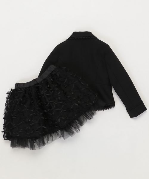 Catherine Cottage（キャサリンコテージ）の「チュールスカート＆ジャケットスーツ２点セット（スーツセット・キッズ・ブラック/グリーン・110/130/120）」の3枚目の写真