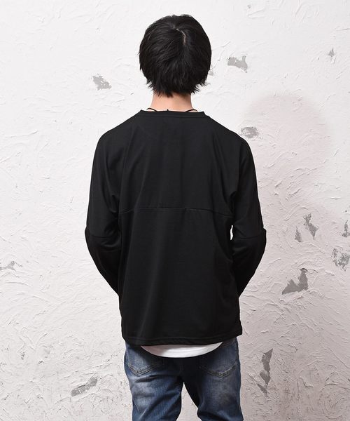 MinoriTY（マイノリティ）の「3点セット/TRドルマンロンT+タンクトップ+ネックレス アンサンブル（Tシャツ/カットソー・メンズ・ホワイト/チャコールグレー/ブラック/ピンク・M/L/XL）」の12枚目の写真