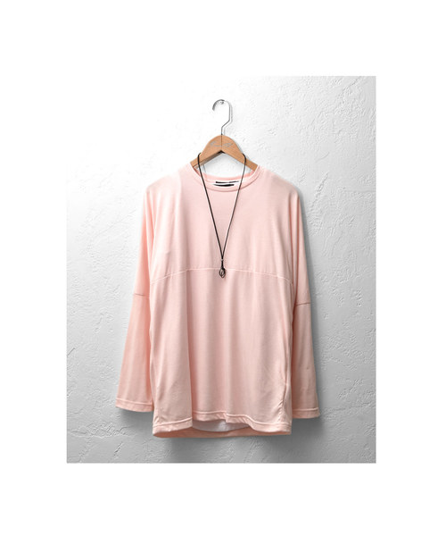 MinoriTY（マイノリティ）の「3点セット/TRドルマンロンT+タンクトップ+ネックレス アンサンブル（Tシャツ/カットソー・メンズ・ホワイト/チャコールグレー/ブラック/ピンク・M/L/XL）」の21枚目の写真