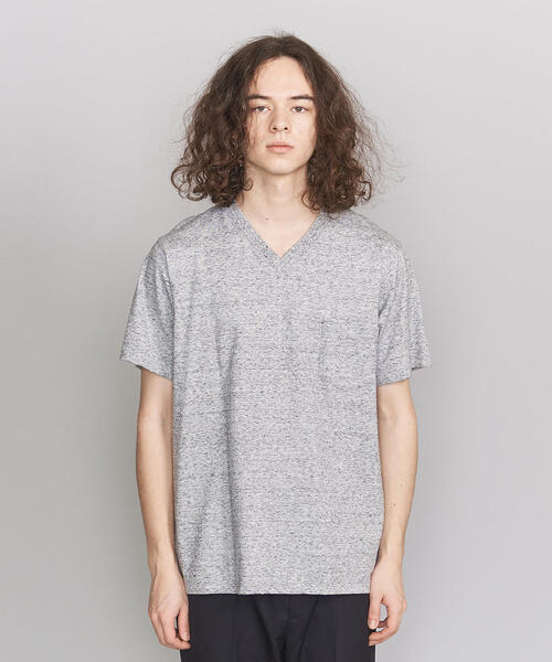 BEAUTY&YOUTH UNITED ARROWS（ビューティーアンドユースユナイテッドアローズ）の「BY クリスピーコットン １ポケット Vネック Tシャツ（Tシャツ/カットソー・メンズ・ホワイト/ブラック/ベージュ/グレー/ピンク・SMALL/MEDIUM/LARGE/X-LARGE）」の11枚目の写真